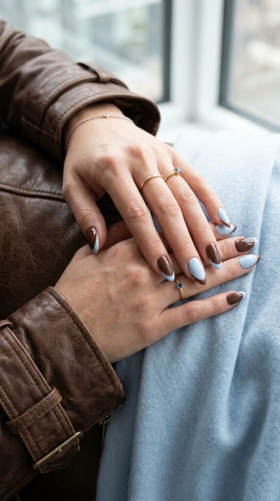 Chocolate_and_blue_nail_polish Chocolate_and_blue_nail_polish