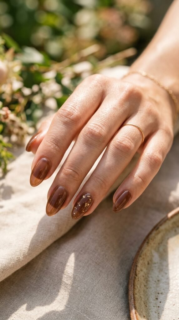 Chocolate_jelly_nails_with_gold_ Chocolate_jelly_nails_with_gold_