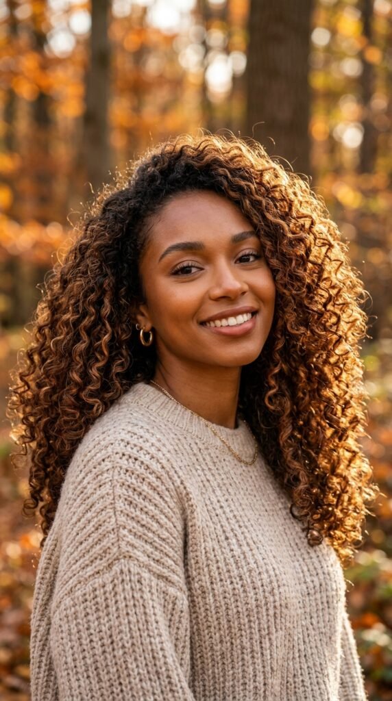 Curly_hair_with_cinnamon_highlights Curly_hair_with_cinnamon_highlights