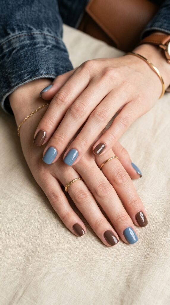 Dusty_blue_and_brown_nails Dusty_blue_and_brown_nails