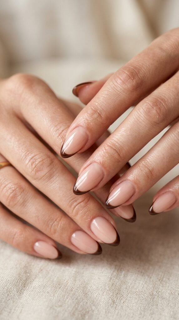 Espresso_french_tip_manicure Espresso_french_tip_manicure