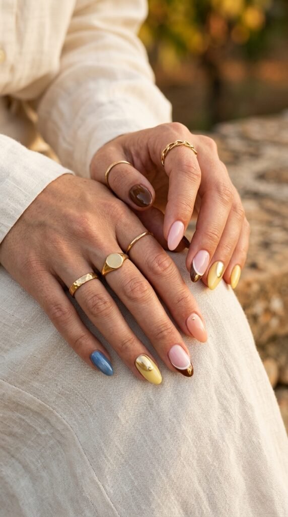 mixed manicure mixed manicure