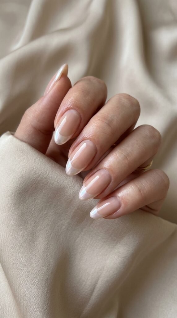 Glazed_neutral_French_tips_manicure Glazed_neutral_French_tips_manicure