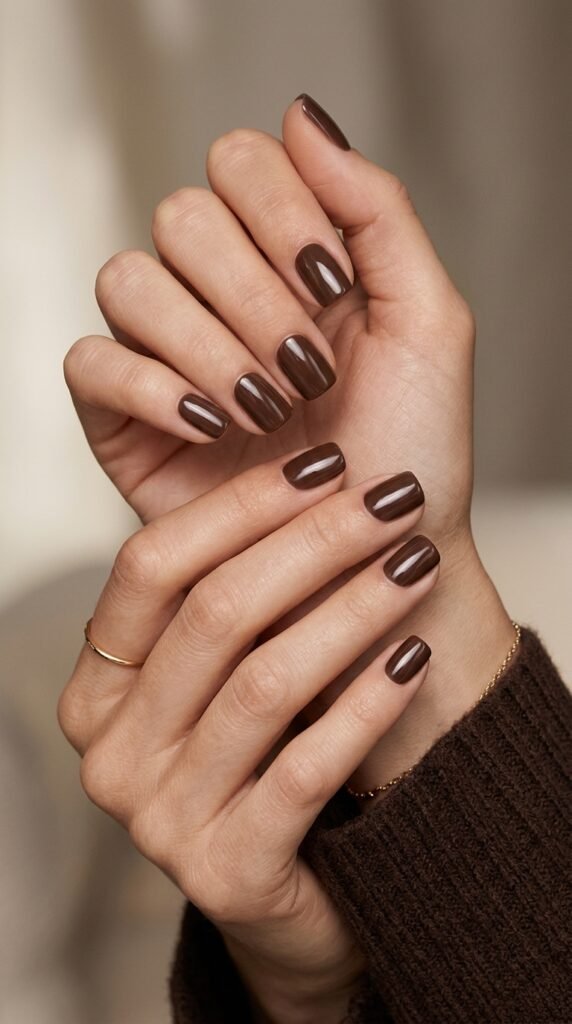 Glossy_mocha_nails_manicure_ Glossy_mocha_nails_manicure_