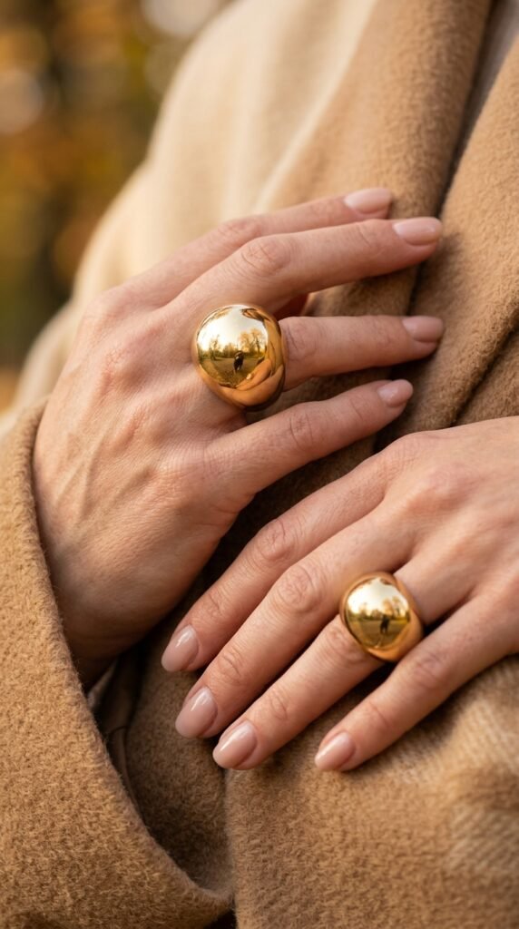 Hands_wearing_gold_dome_rings Hands_wearing_gold_dome_rings