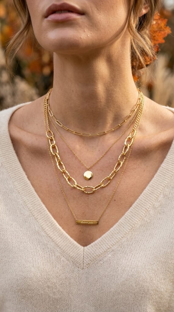 Layered_gold_necklaces_on_sweater Layered_gold_necklaces_on_sweater