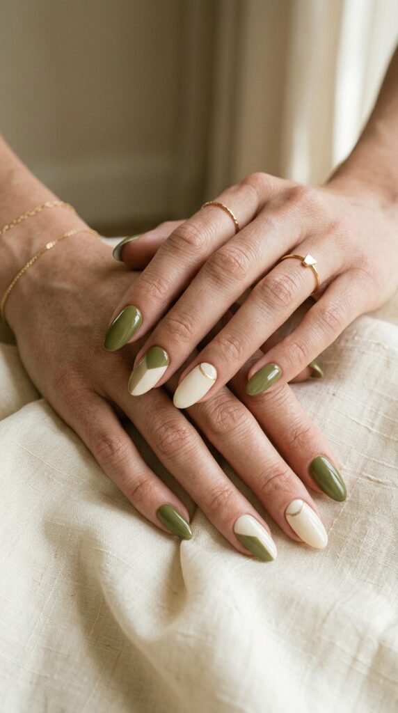 Manicure_with_olive_and_cream_ Manicure_with_olive_and_cream_