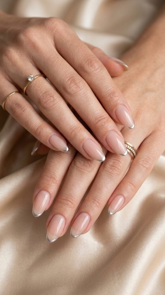 Metallic_micro-French_manicure Metallic_micro-French_manicure