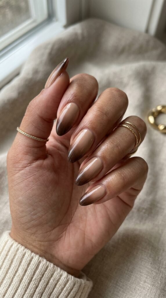 Mocha_ombre_nails_with_rings Mocha_ombre_nails_with_rings