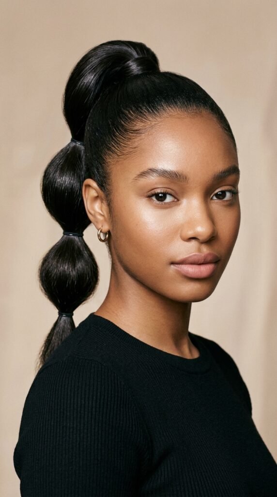 Model_wearing_bubble_ponytail Model_wearing_bubble_ponytail
