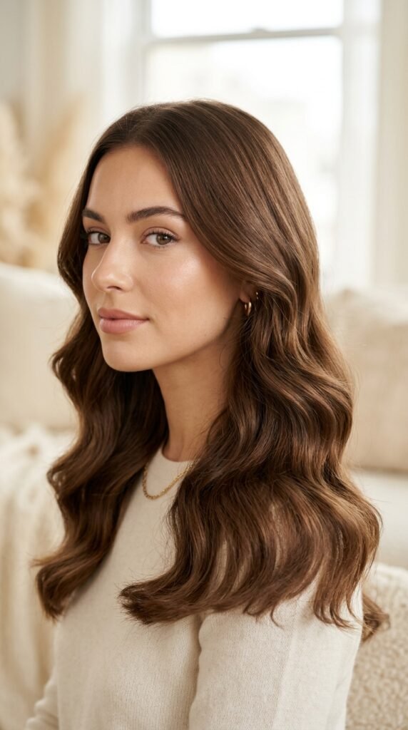 Model_with_brown_hair_portrait chocolate brown hair