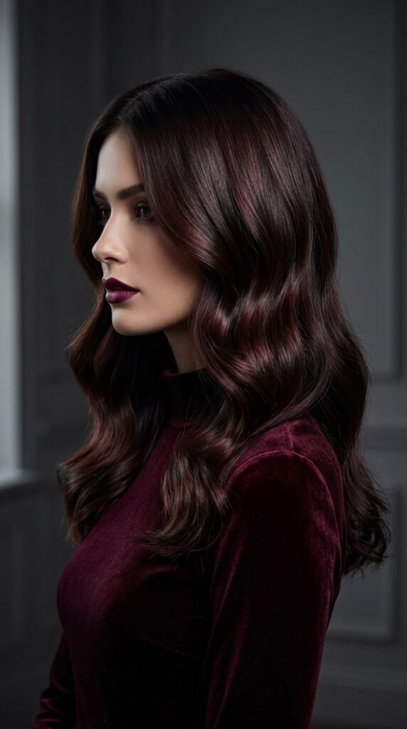 Model_with_cherry_undertones_hair chocolate brown hair