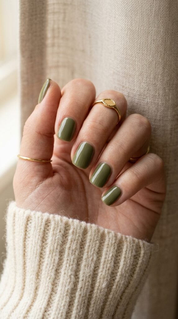 Olive_green_short_nails Olive_green_short_nails