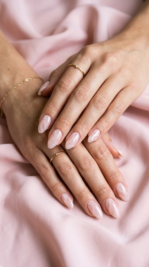 Rose_quartz_marble_nail_art_ Rose_quartz_marble_nail_art_