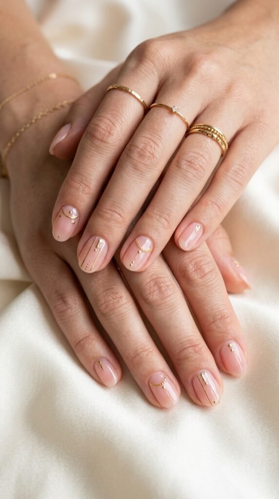 Sheer_pink_manicure_with_gold_details Sheer_pink_manicure_with_gold_details