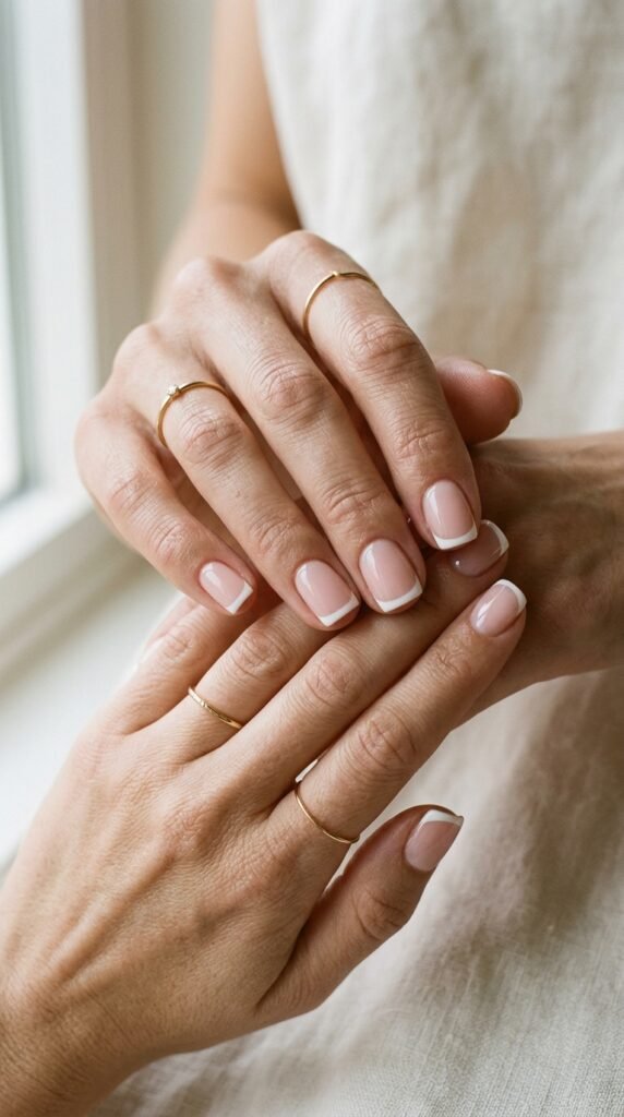 Square_French_tips_manicure_ Square_French_tips_manicure_