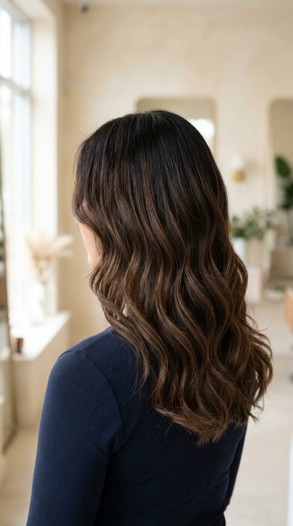 Subtle_chocolate_balayage_portrait chocolate brown hair