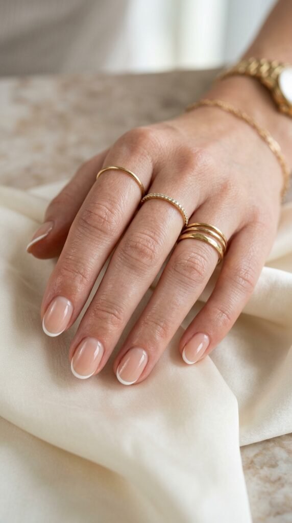 Thin_French_tip_manicure_ Thin_French_tip_manicure_