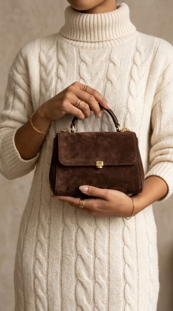 Woman_holding_suede_handbag_ Woman_holding_suede_handbag_