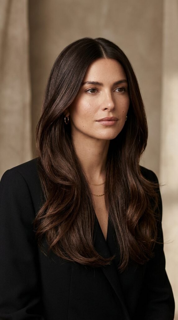 Woman_posing_with_brown_hair_ Woman_posing_with_brown_hair_