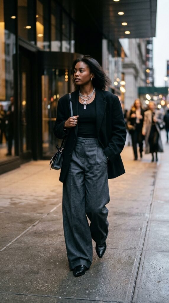 Woman_walking_in_wide_trousers_ Woman_walking_in_wide_trousers_