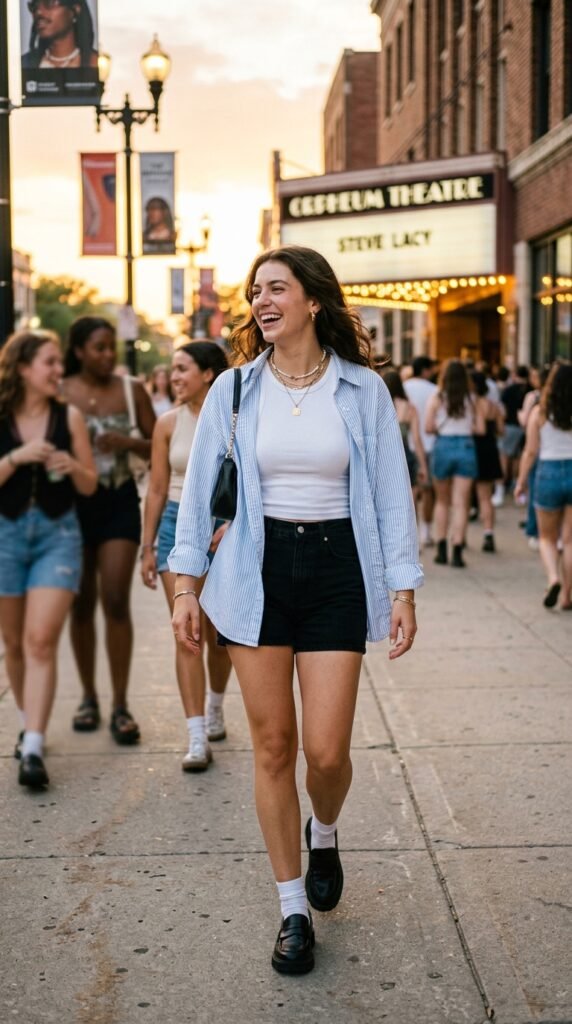 oversized button down with shorts oversized button down with shorts