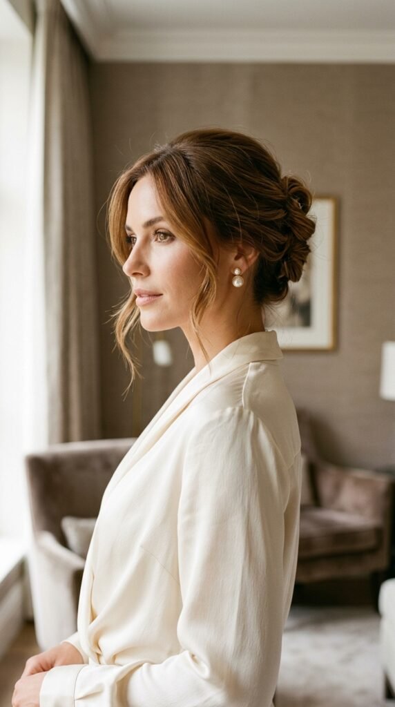 Woman_wearing_French_twist_hairstyle Woman_wearing_French_twist_hairstyle