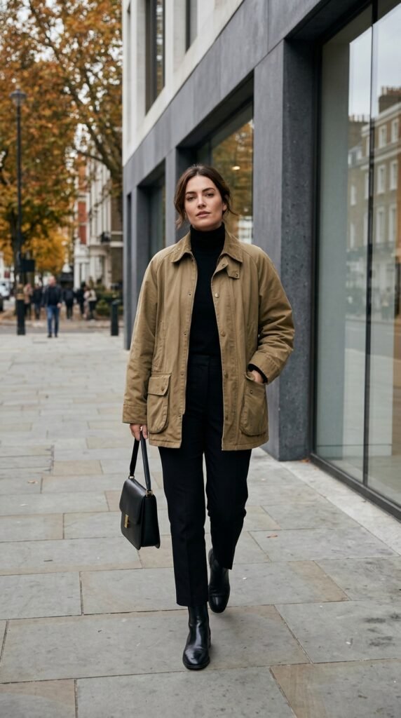 Woman_wearing_barn_jacket_ Woman_wearing_barn_jacket_