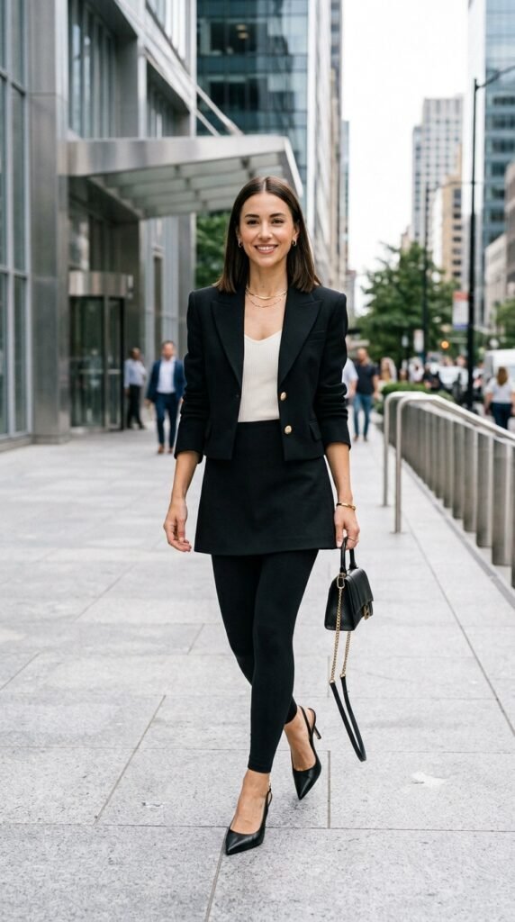 Woman_wearing_blazer_and_skirt_ Woman_wearing_blazer_and_skirt_