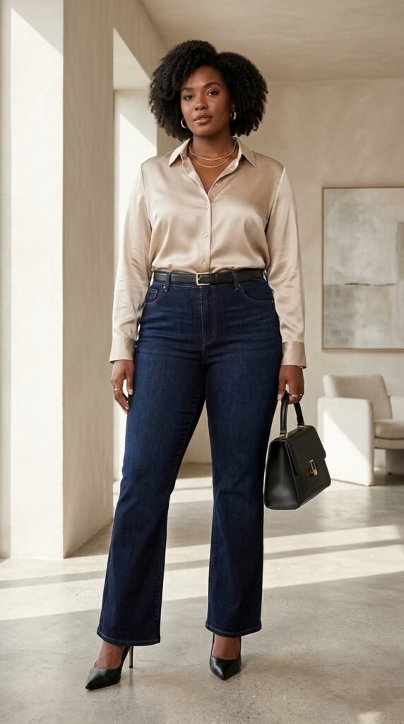 Woman_wearing_bootcut_jeans_heels Woman_wearing_bootcut_jeans_heels