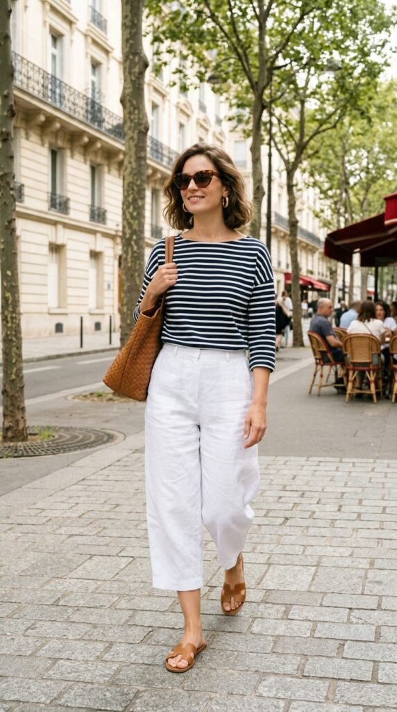 Woman_wearing_capris_and_top_ Woman_wearing_capris_and_top_