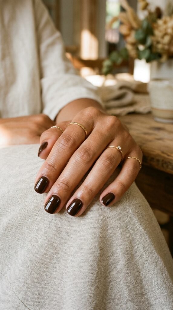 Woman_wearing_dark_chocolate_nails Woman_wearing_dark_chocolate_nails