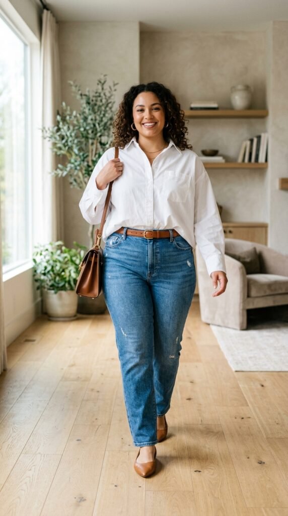 Woman_wearing_jeans_and_shirt_ Woman_wearing_jeans_and_shirt_