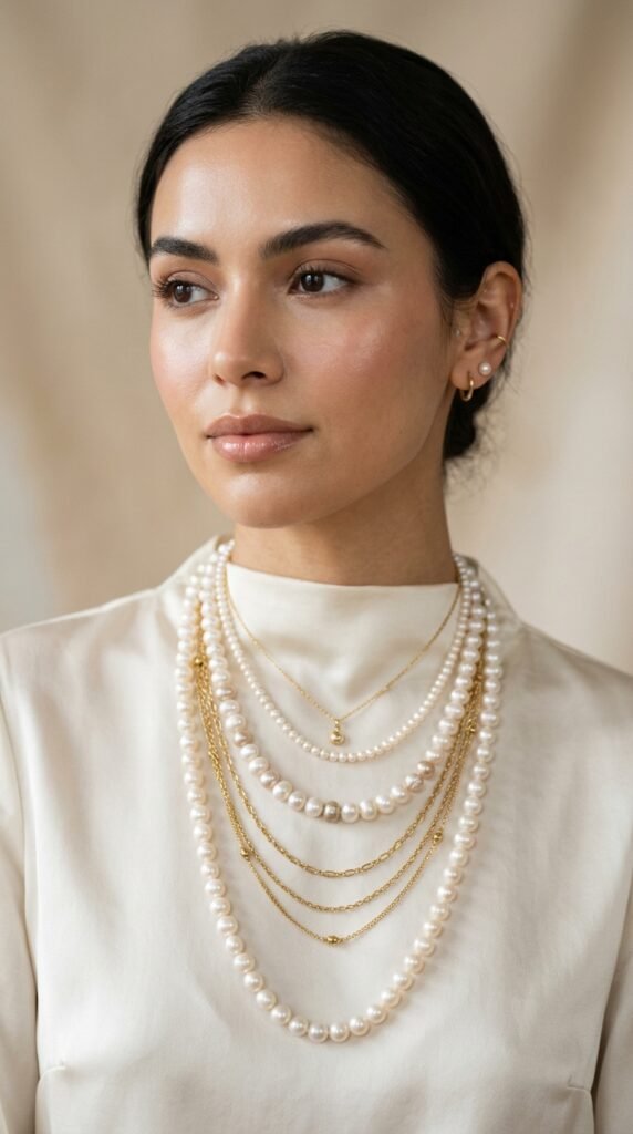 Woman_wearing_layered_pearl_necklace Woman_wearing_layered_pearl_necklace