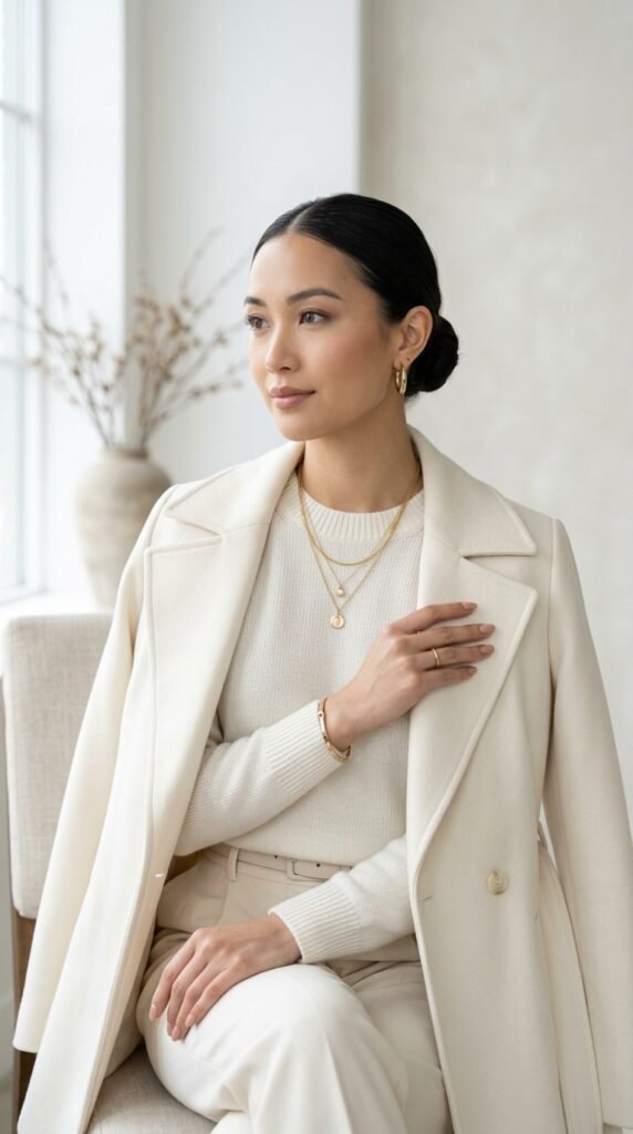Woman_wearing_monochrome_white sweater Woman_wearing_monochrome_white sweater
