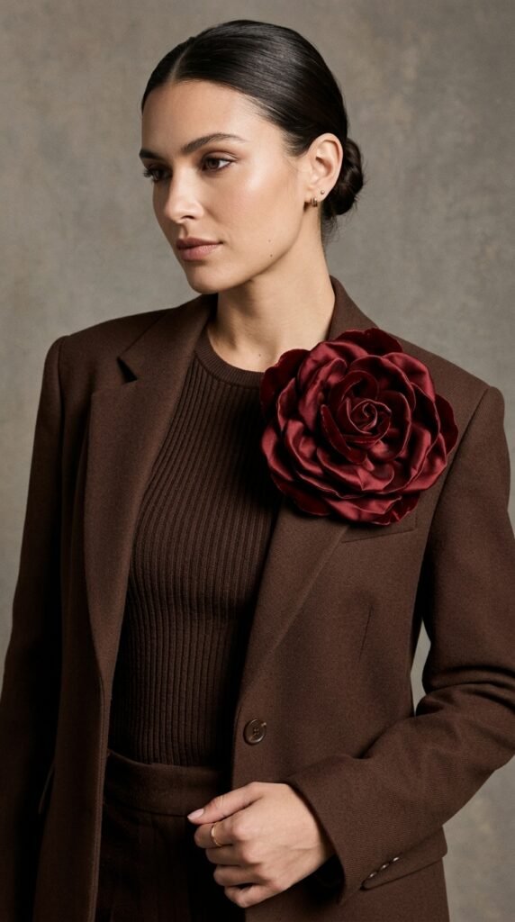Woman_wearing_outfit_with_flower_brooch Woman_wearing_outfit_with_flower_brooch