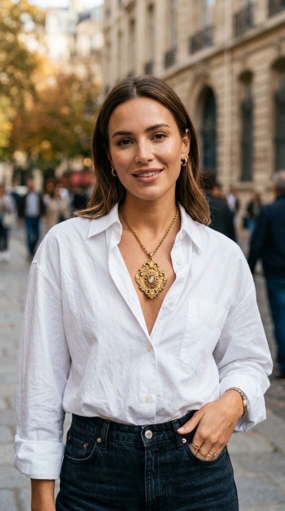 Woman_wearing_pendant_and_shirt Woman_wearing_pendant_and_shirt