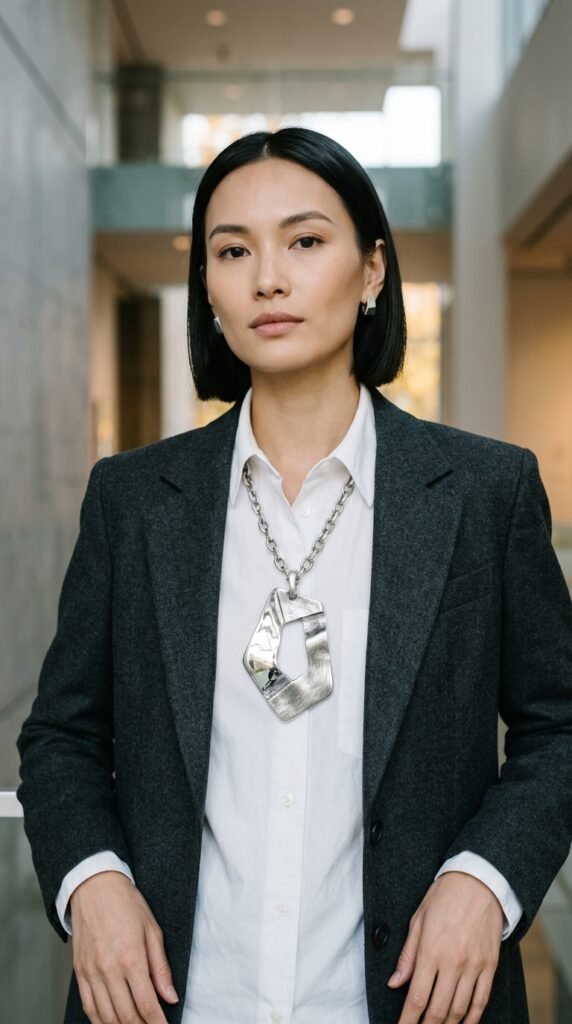 Woman_wearing_sculptural_silver Woman_wearing_sculptural_silver