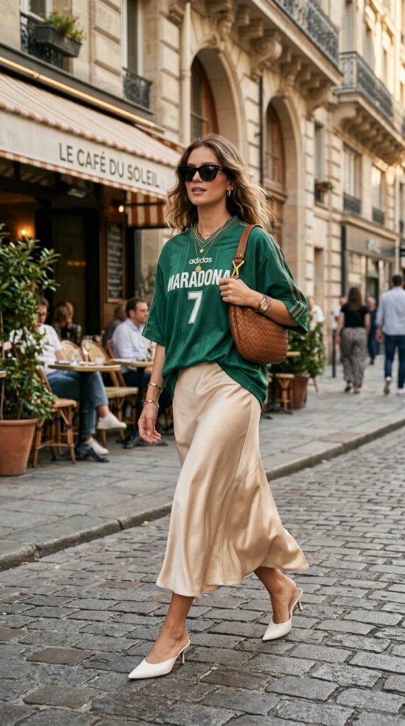 Woman_wearing_soccer_jersey_midiskirt Woman_wearing_soccer_jersey_midiskirt