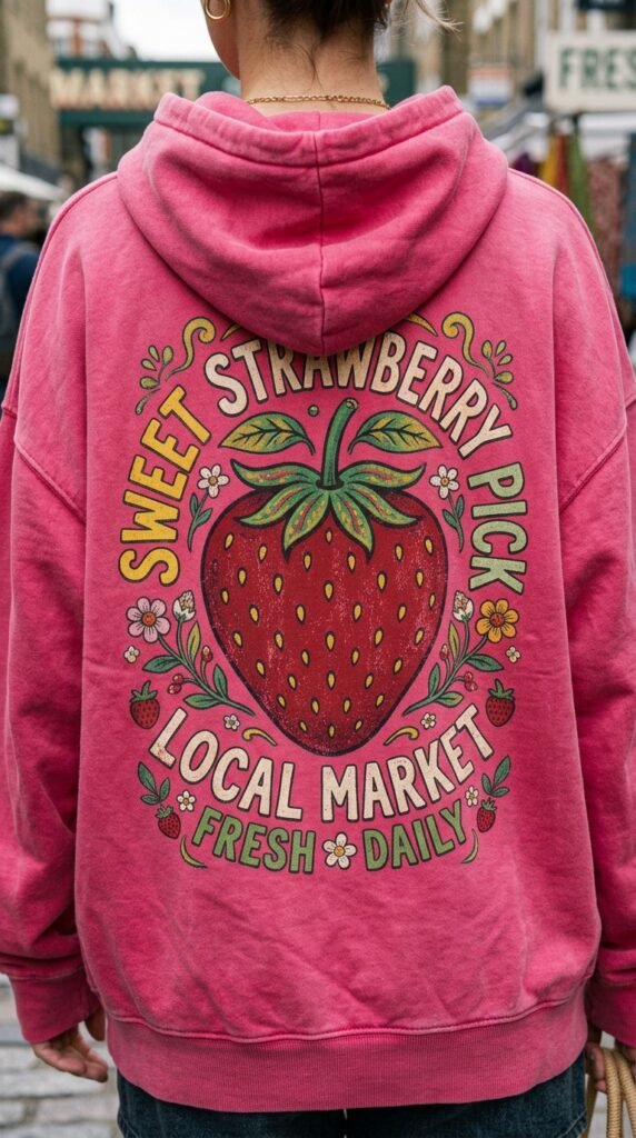 Woman_wearing_strawberry_graphic_hoodie Woman_wearing_strawberry_graphic_hoodie