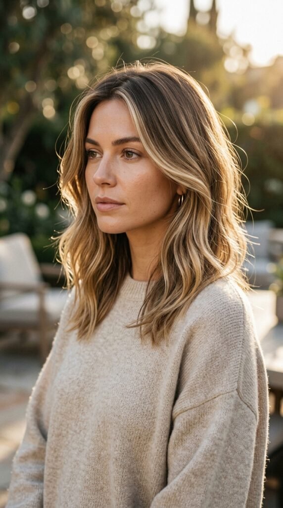 Woman_with_golden_beige_balayage golden hour blonde hair