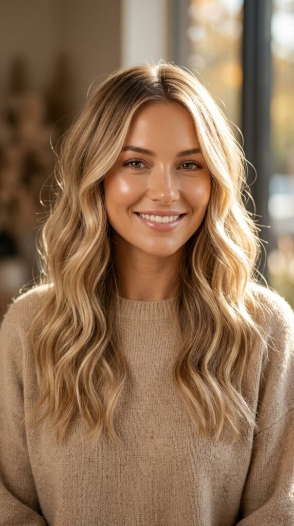 Woman_with_honey_blonde_balayage Woman_with_honey_blonde_balayage