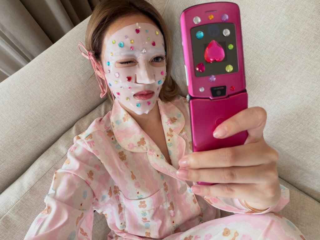 bedazzled mask and phone case bedazzled mask and phone case