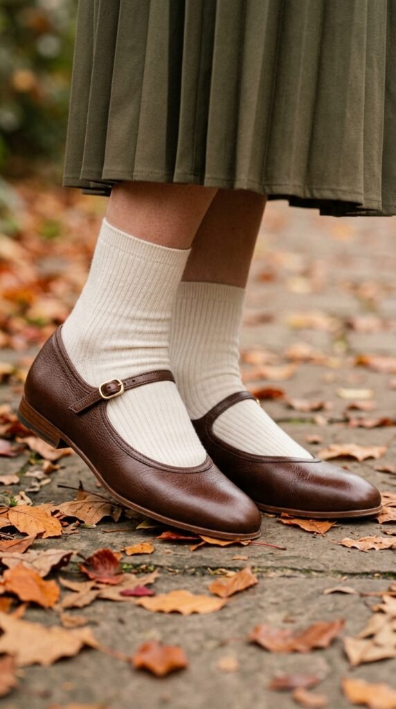 Brown_Mary_Jane_ballerina_flats_ ballerina shoes