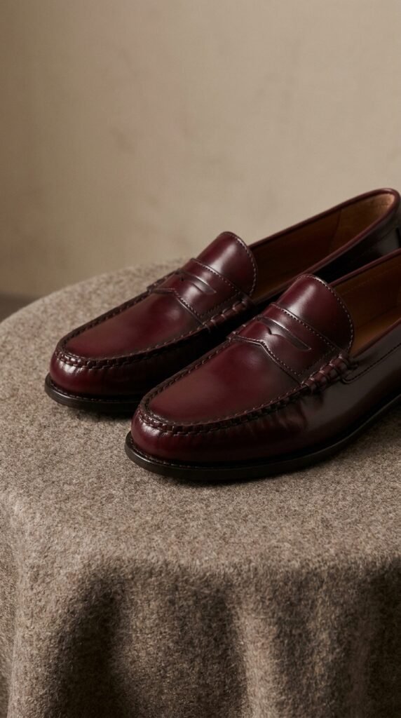 Burgundy_leather_loafers fall loafers