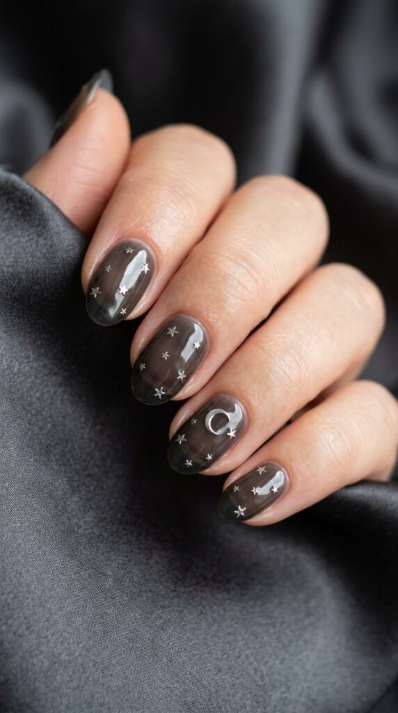 Easy_celestial_Halloween_nails_ halloween nails