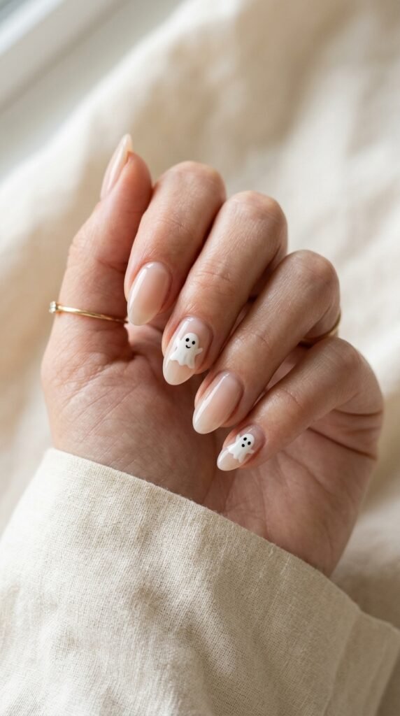 Ghost_nail_art_design halloween nails