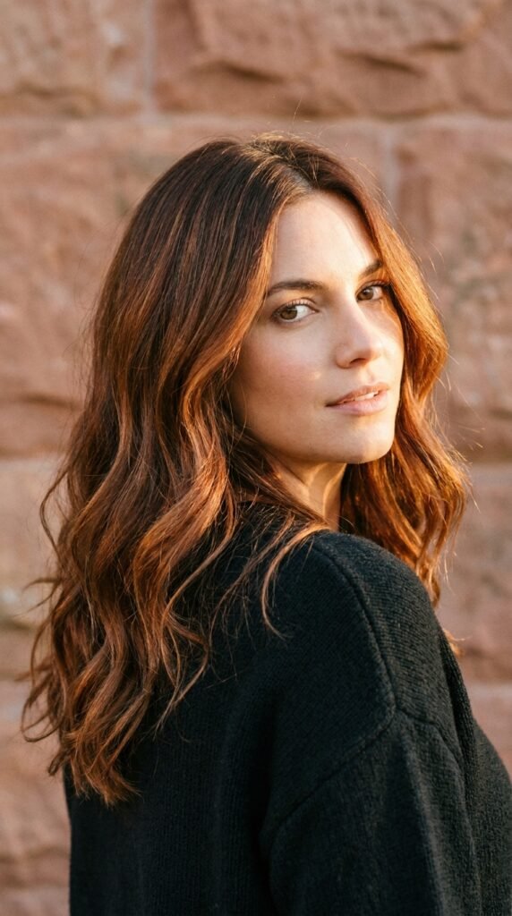 Model_posing_with_brown_hair fall hair color