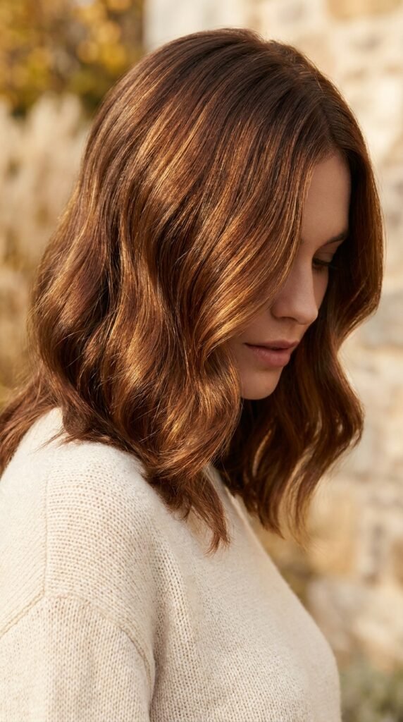 Model_posing_with_chestnut_hair fall hair color