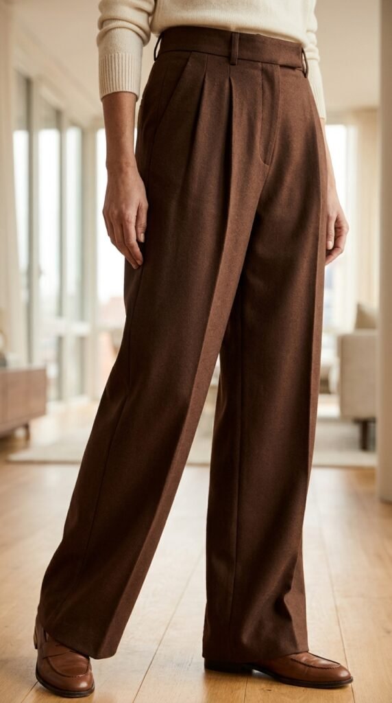 Model_wearing_tailored_trousers_ fall capsule wardrobe